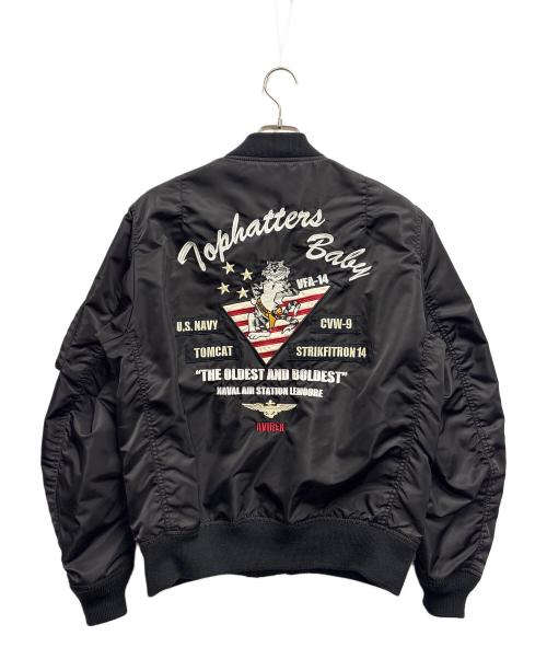 AVIREX（アヴィレックス）AVIREX (アヴィレックス) MA-1ジャケット / TOPHATTERS ブラック サイズ:XLの古着・服飾アイテム