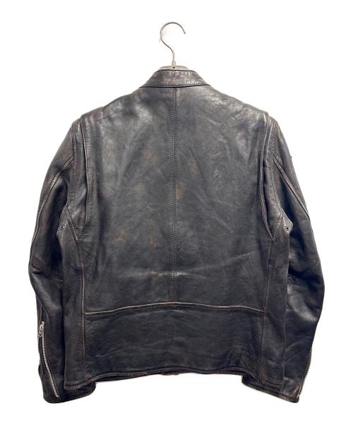 AVIREX（アヴィレックス）AVIREX (アヴィレックス) シングルライダースジャケット ブラウン サイズ:Lの古着・服飾アイテム