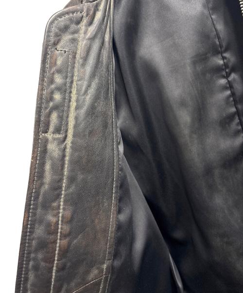 AVIREX（アヴィレックス）AVIREX (アヴィレックス) シングルライダースジャケット ブラウン サイズ:Lの古着・服飾アイテム