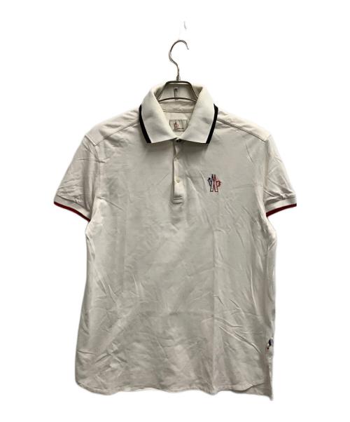 MONCLER（モンクレール）MONCLER (モンクレール) ポロシャツ ホワイト サイズ:SIZE XLの古着・服飾アイテム