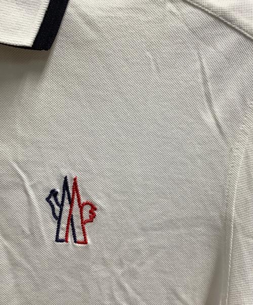 MONCLER（モンクレール）MONCLER (モンクレール) ポロシャツ ホワイト サイズ:SIZE XLの古着・服飾アイテム