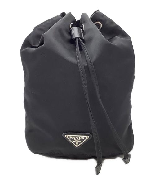 PRADA（プラダ）PRADA (プラダ) ナイロン巾着ポーチ ブラックの古着・服飾アイテム