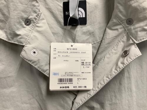 THE NORTH FACE（ザ ノース フェイス）THE NORTH FACE (ザ ノース フェイス) コート ライトグレー サイズ:SIZE L 未使用品の古着・服飾アイテム