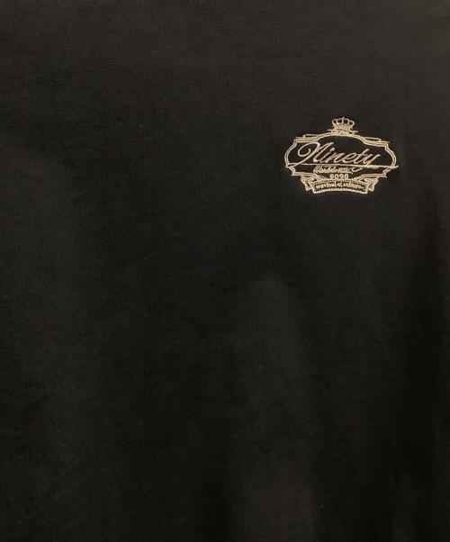 9090（9090）9090 (9090) Crown Logo Crewneck Sweat ブラック サイズ:Lの古着・服飾アイテム
