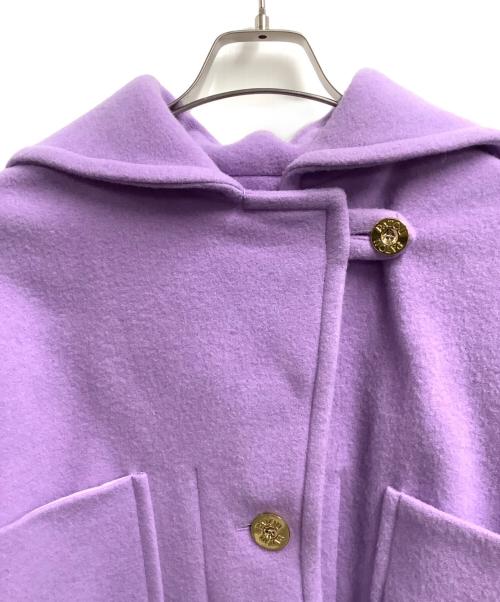 patou（パトゥ）patou (パトゥ) ワイドスリーブセーラーコート パープル サイズ:36の古着・服飾アイテム