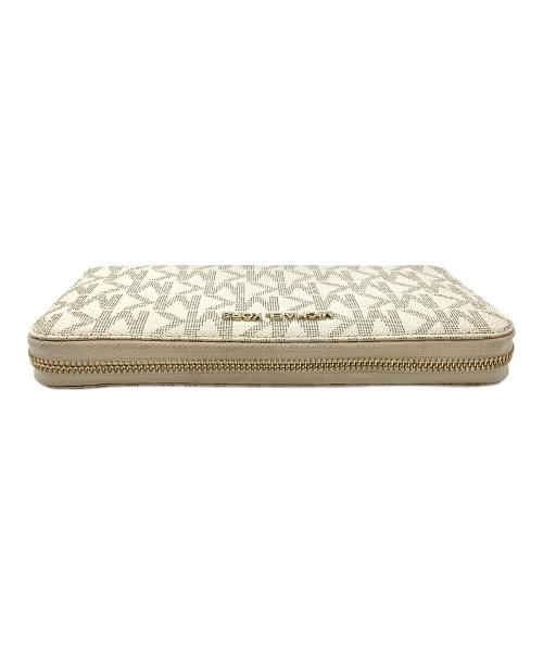MICHAEL KORS（マイケル・コース）MICHAEL KORS (マイケル・コース) 長財布 ホワイト×ベージュの古着・服飾アイテム