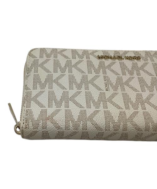 MICHAEL KORS（マイケル・コース）MICHAEL KORS (マイケル・コース) 長財布 ホワイト×ベージュの古着・服飾アイテム