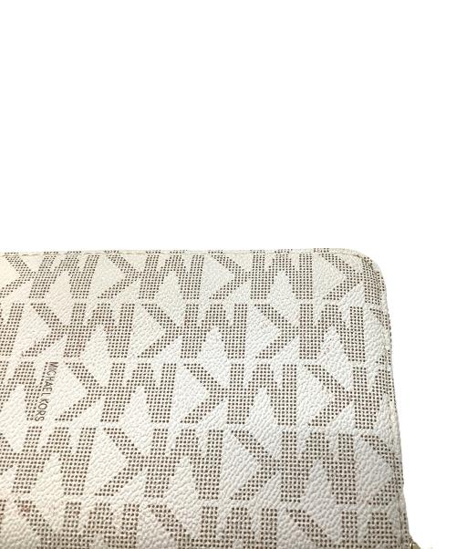 MICHAEL KORS（マイケル・コース）MICHAEL KORS (マイケル・コース) 長財布 ホワイト×ベージュの古着・服飾アイテム