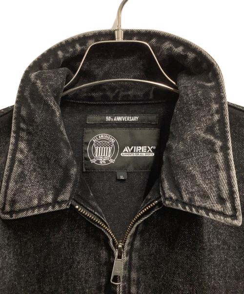 AVIREX（アヴィレックス）AVIREX (アヴィレックス) デニムジャケット ブラック サイズ:XLの古着・服飾アイテム