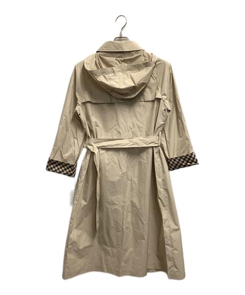 Aquascutum（アクアスキュータム）Aquascutum (アクアスキュータム) フーデッドコート ベージュ サイズ:Mの古着・服飾アイテム