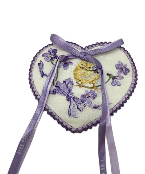 PINK HOUSE（ピンクハウス）PINK HOUSE (ピンクハウス) ハート型ブローチ ホワイトの古着・服飾アイテム