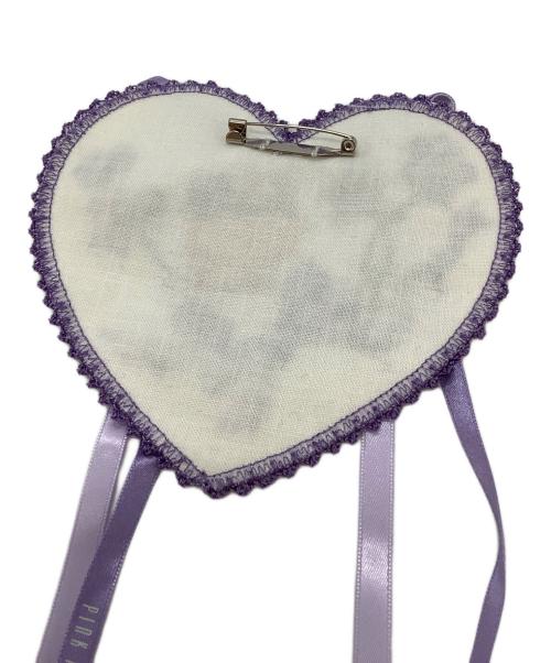 PINK HOUSE（ピンクハウス）PINK HOUSE (ピンクハウス) ハート型ブローチ ホワイトの古着・服飾アイテム