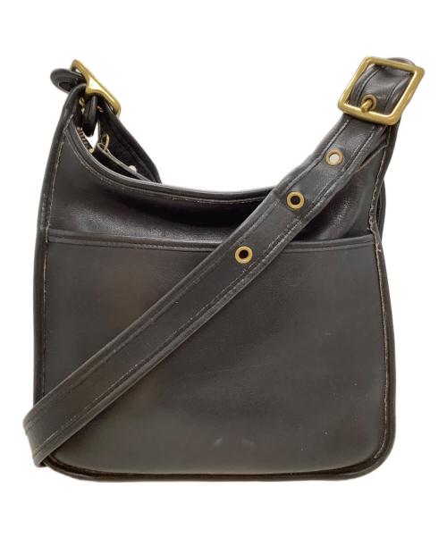 COACH（コーチ）COACH (コーチ) レザーショルダーバッグ ブラックの古着・服飾アイテム