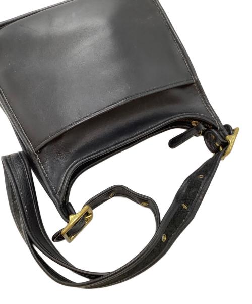 COACH（コーチ）COACH (コーチ) レザーショルダーバッグ ブラックの古着・服飾アイテム