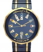 CORUMコルム）の古着「Admiral's Cup アドミラルズカップ Ref.99.810.31 V-52 35mm ネイビー文字盤」｜ネイビー文字盤
