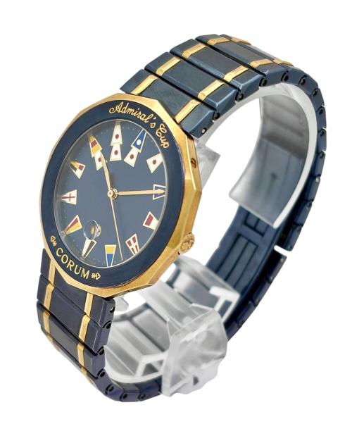 CORUM（コルム）CORUM (コルム) Admiral's Cup アドミラルズカップ Ref.99.810.31 V-52 35mm ネイビー文字盤 ネイビー文字盤 サイズ:35mm/17cmの古着・服飾アイテム
