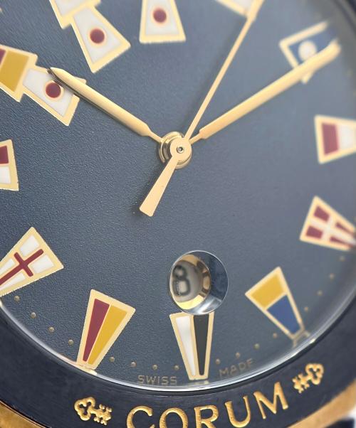 CORUM（コルム）CORUM (コルム) Admiral's Cup アドミラルズカップ Ref.99.810.31 V-52 35mm ネイビー文字盤 ネイビー文字盤 サイズ:35mm/17cmの古着・服飾アイテム