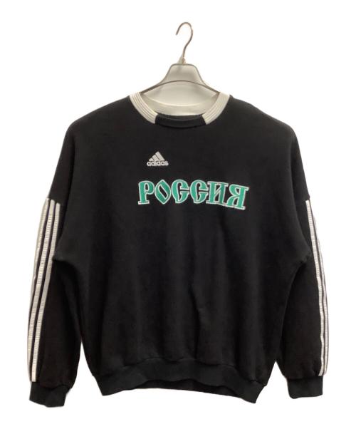adidas（アディダス）adidas (アディダス) クルーネックスウェット ホワイト×ブラック サイズ:SIZE Oの古着・服飾アイテム