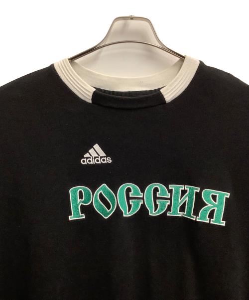 adidas（アディダス）adidas (アディダス) クルーネックスウェット ホワイト×ブラック サイズ:SIZE Oの古着・服飾アイテム