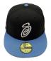 New Era (ニューエラ) stussy (ステューシー) キャップ ブラック×スカイブルー サイズ:7 5/8：8000円