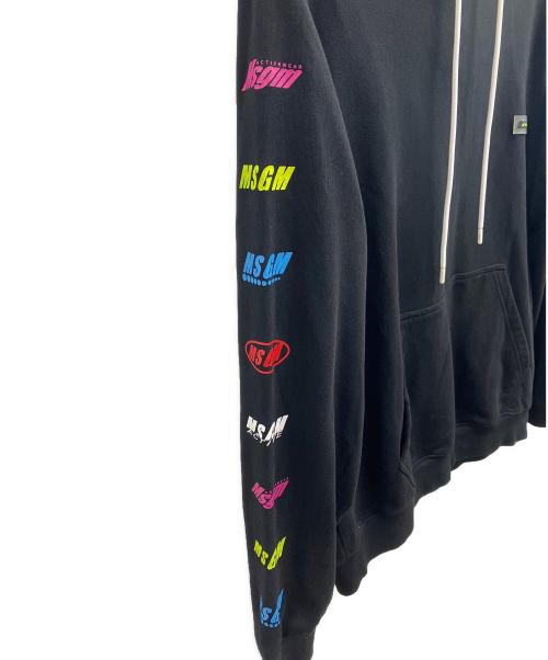 MSGM（エムエスジーエム）MSGM (エムエスジーエム) プルオーバーパーカー ブラック サイズ:Sの古着・服飾アイテム