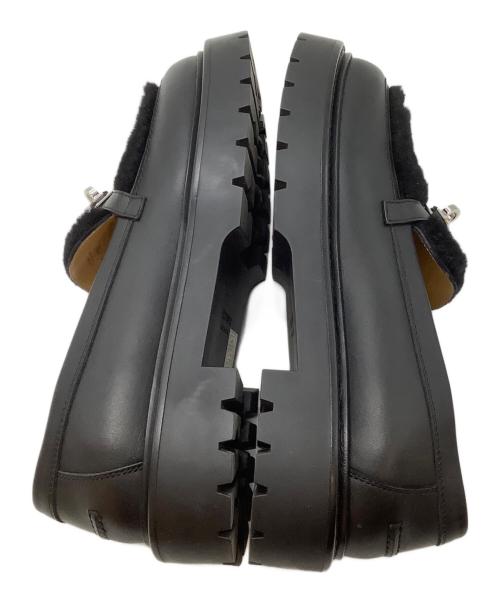 HERMES（エルメス）HERMES (エルメス) ローファー ブラック サイズ:SIZE 39の古着・服飾アイテム