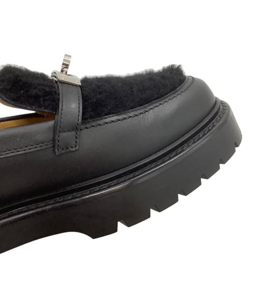 HERMES（エルメス）HERMES (エルメス) ローファー ブラック サイズ:SIZE 39の古着・服飾アイテム