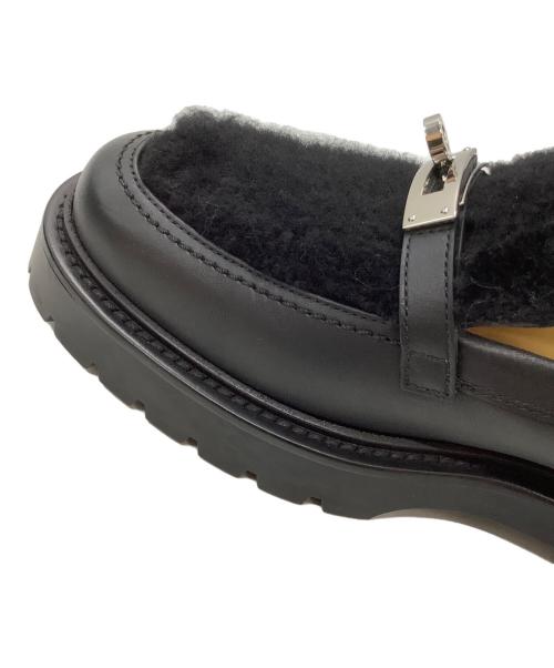 HERMES（エルメス）HERMES (エルメス) ローファー ブラック サイズ:SIZE 39の古着・服飾アイテム