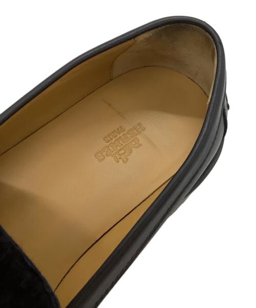 HERMES（エルメス）HERMES (エルメス) ローファー ブラック サイズ:SIZE 39の古着・服飾アイテム