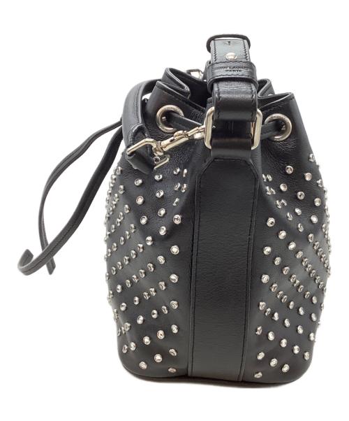 Saint Laurent Paris（サンローランパリ）Saint Laurent Paris (サンローランパリ) スタッズ巾着ショルダーバッグ ブラックの古着・服飾アイテム