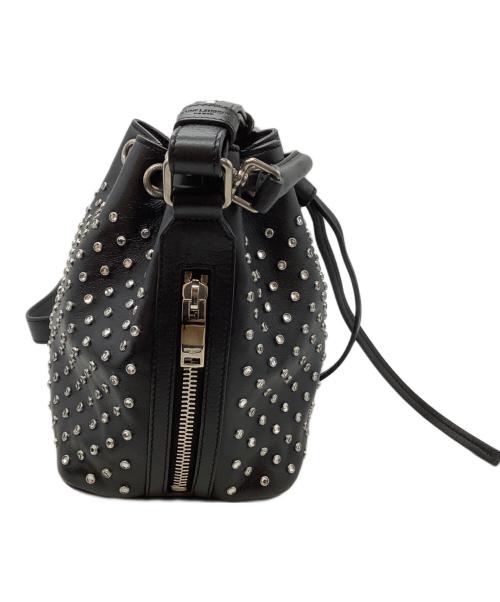Saint Laurent Paris（サンローランパリ）Saint Laurent Paris (サンローランパリ) スタッズ巾着ショルダーバッグ ブラックの古着・服飾アイテム