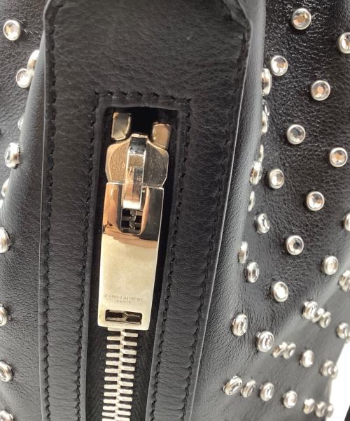 Saint Laurent Paris（サンローランパリ）Saint Laurent Paris (サンローランパリ) スタッズ巾着ショルダーバッグ ブラックの古着・服飾アイテム