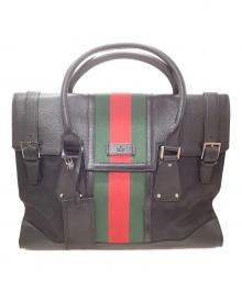 GUCCI（グッチ）の古着「レザーボストンバッグ」｜ブラック