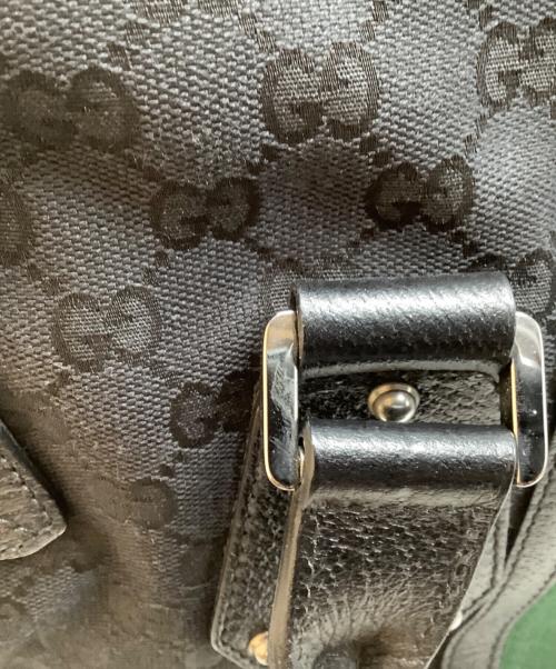 GUCCI（グッチ）GUCCI (グッチ) レザーボストンバッグ ブラックの古着・服飾アイテム