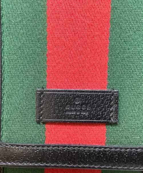 GUCCI（グッチ）GUCCI (グッチ) レザーボストンバッグ ブラックの古着・服飾アイテム