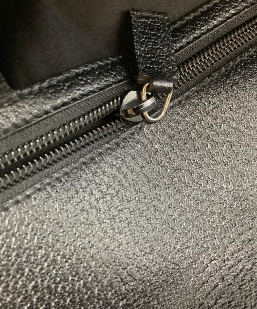 GUCCI（グッチ）GUCCI (グッチ) レザーボストンバッグ ブラックの古着・服飾アイテム