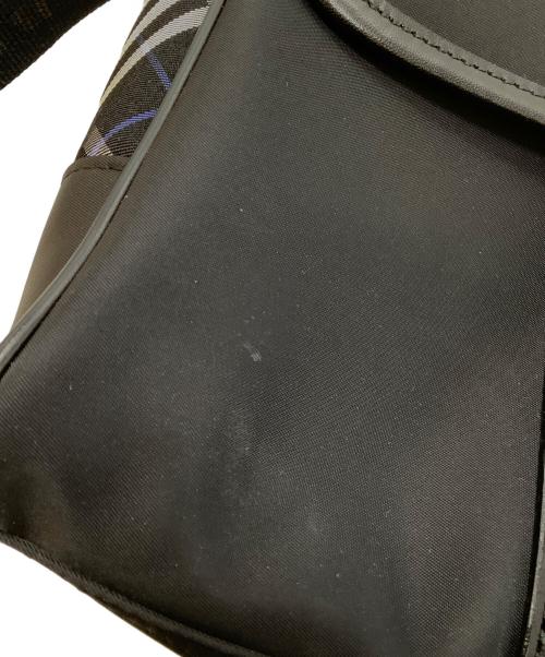 BURBERRY BLACK LABEL（バーバリーブラックレーベル）BURBERRY BLACK LABEL (バーバリーブラックレーベル) クロスショルダーバッグ ブラック×ブルーの古着・服飾アイテム