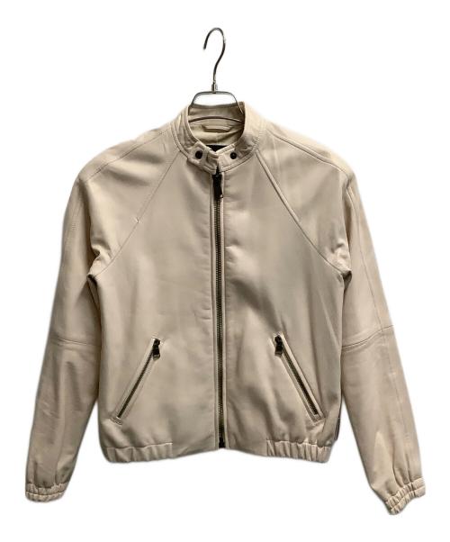 COACH（コーチ）COACH (コーチ) ライダースジャケット ベージュ サイズ:XSの古着・服飾アイテム