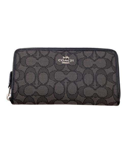 COACH（コーチ）COACH (コーチ) ラウンドファスナー財布 グレーの古着・服飾アイテム