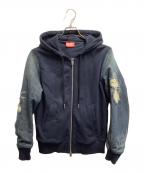 DIESELディーゼル）の古着「ジップパーカー」｜ネイビー