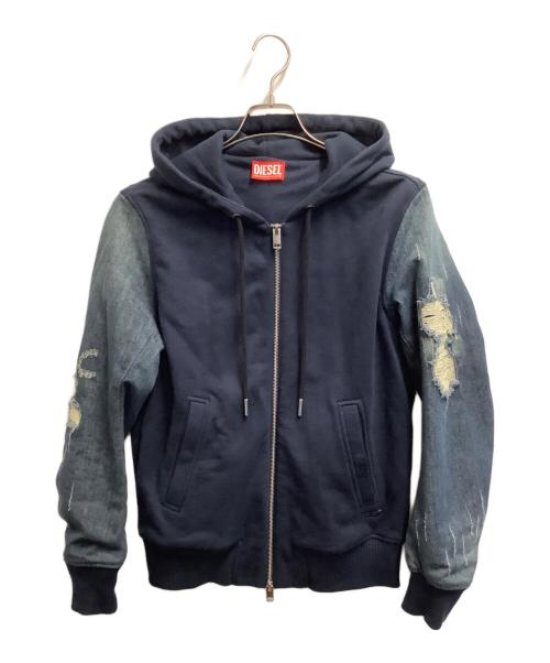 DIESEL（ディーゼル）DIESEL (ディーゼル) ジップパーカー ネイビー サイズ:Sの古着・服飾アイテム