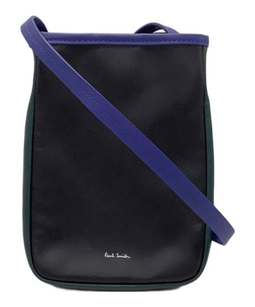 PAUL SMITH（ポールスミス）PAUL SMITH (ポールスミス) ショルダーバッグ ネイビー×グリーンの古着・服飾アイテム