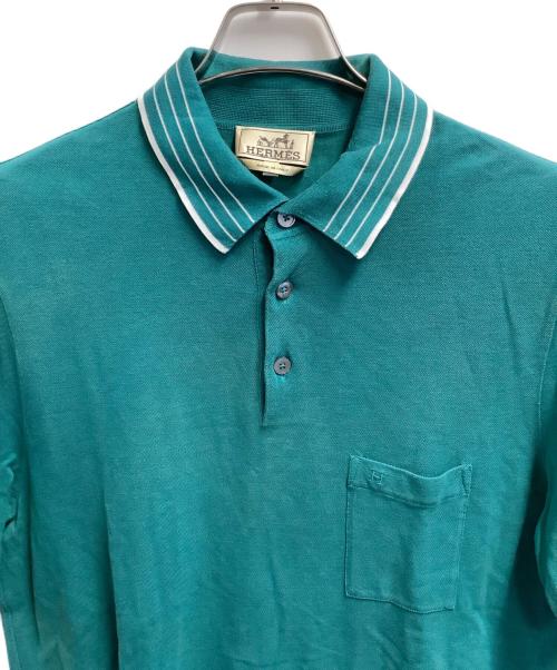 HERMES（エルメス）HERMES (エルメス) ポロシャツ グリーン サイズ:XLの古着・服飾アイテム