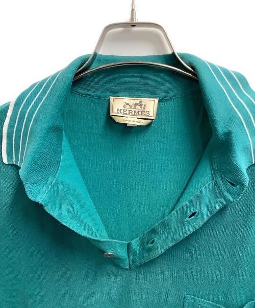 HERMES（エルメス）HERMES (エルメス) ポロシャツ グリーン サイズ:XLの古着・服飾アイテム