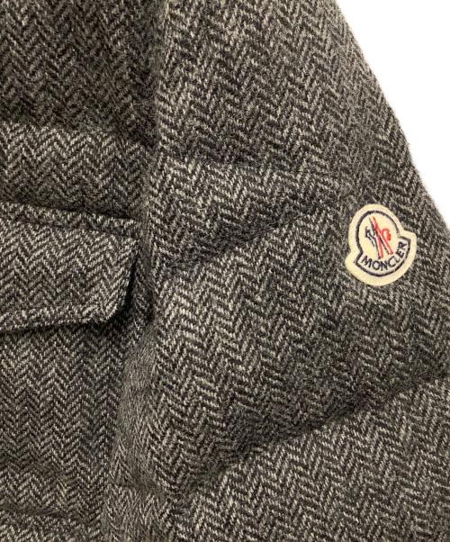 MONCLER（モンクレール）MONCLER (モンクレール) ダウンジャケット ブラック×グレー サイズ:SIZE 5の古着・服飾アイテム