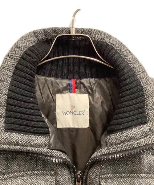 MONCLER（モンクレール）MONCLER (モンクレール) ダウンジャケット ブラック×グレー サイズ:SIZE 5の古着・服飾アイテム
