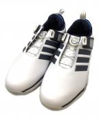adidasアディダス）の古着「ゴルフシューズ」｜ホワイト×ブルー