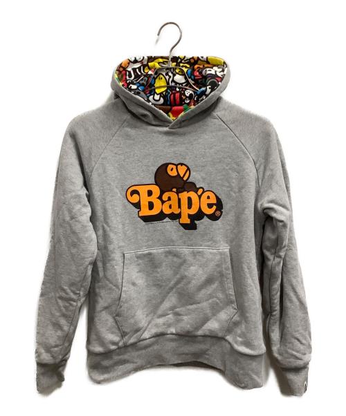 A BATHING APE（アベイシングエイプ）A BATHING APE (アベイシングエイプ) パーカー グレー×マルチカラー サイズ:Mの古着・服飾アイテム