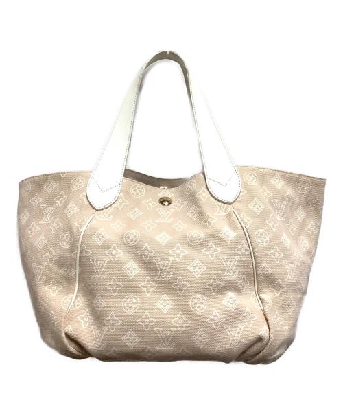 LOUIS VUITTON（ルイ ヴィトン）LOUIS VUITTON (ルイ ヴィトン) トートバッグ ベージュ×ホワイトの古着・服飾アイテム