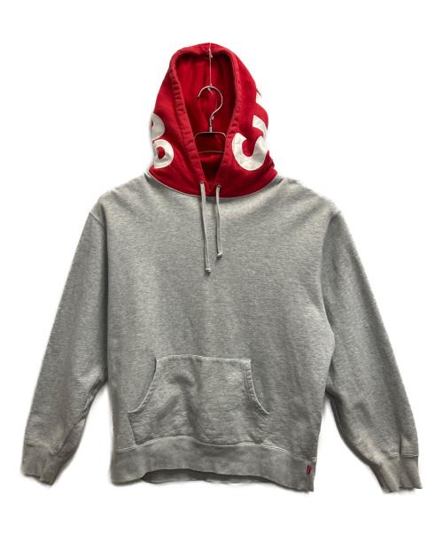 SUPREME（シュプリーム）SUPREME (シュプリーム) パーカー グレー×レッド サイズ:Mの古着・服飾アイテム